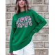 thumbnail image 1 of Suéter de punto Jacquard con estampado de letras y manga larga y cuello redondo de invierno para mujer, 1 of 6