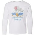 thumbnail image 3 of Inktastic My Grandma Loves Me Cute Elephants Clouds Moon and Stars Long Sleeve Youth T-Shirt, 3 of 5