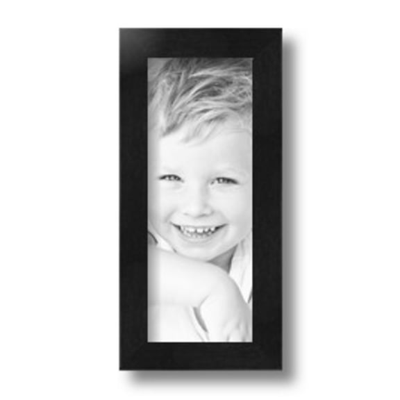 ArtToFrames 4" x 10" Black Picture Frame, 4x10 inch Black Wood Poster Frame (WOM-5141)