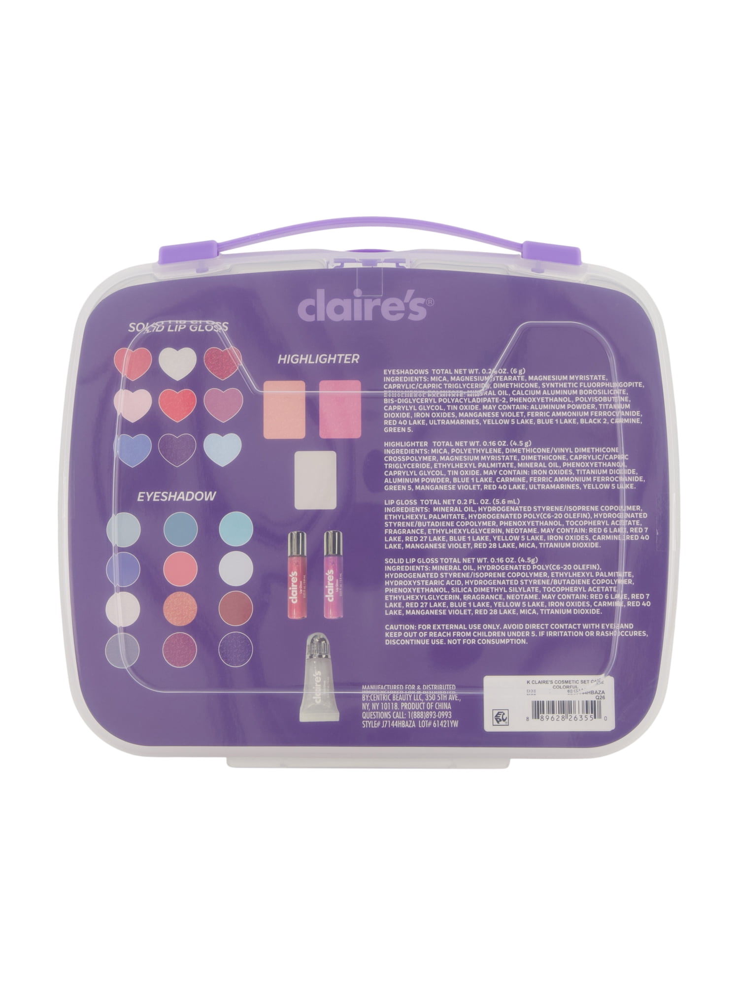 Claire's Sparkle Squad Cosmetic Makeup Case