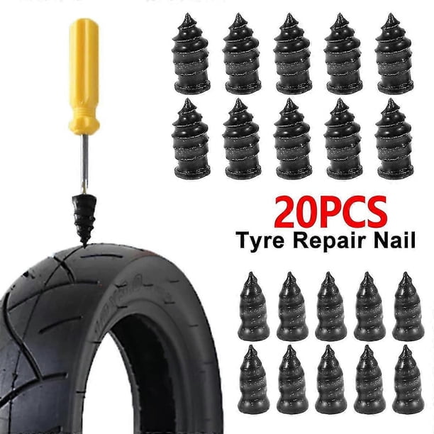 20pcs Rubber Nail Tire Repair, Vacuum Tyre Repair Nail, Puncture Repair Nail, Universal Self-service Tire Repair Fast Repair Tool For Bike Motorcycle