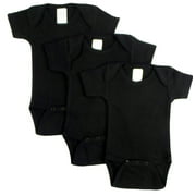 Bambini Black Short Sleeve Bodysuits Bodysuits, 3pk (Baby Boys or Baby Girls, Unisex)