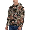 thumbnail image 2 of KLL Paisley6 Print Mens Hoodie Long Sleeve Casual Pullover Hooded Sweatshirt Fashion Drawstring Hoodies with Pocket-4X-Large, 2 of 6