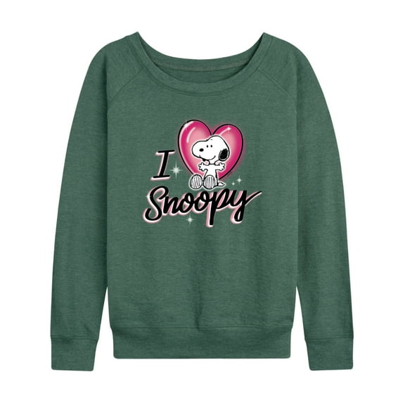 Peanuts - I Heart Snoopy - Women's Lightweight French Terry Long Sleeve Shirt