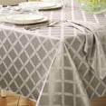 thumbnail image 2 of Lenox Laurel Leaf Tablecloth, Platinum - 70"W x 122"L, 2 of 3