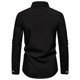 thumbnail image 4 of Blusa y camisa de manga larga con cuello vuelto para hombre, informal, con botones y retazos, de poliéster., 4 of 8