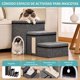 thumbnail image 3 of Escaleras para mascotas de 3 niveles con bola de juego y rascador, antideslizante con almacenamiento, plegable para gatos y perros mayores, 3 of 8