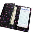 thumbnail image 4 of WIRESTER 4.7 x 9 Inch Server Book for Waitress, Waiter Wallet with Zipper Pocket & Magnetic Closure, Restaurant Waitstaff Organizer – Purple Tone Hearts Pattern, 4 of 6