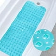 thumbnail image 3 of Bowayaoa Clearance Extra Long Non-Slip Bath Mat 39x16 Inch, 200 Suction Cup Shower Floor Mat - PVC Machine Washable Bathroom Mat for Elderly Safety, Anti-Mold Drainage Holes, 3 of 7