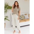 thumbnail image 2 of ORUYROP Ensemble 2 Pcs pour Femmes Ensemble de Détente Tendance Pull Tricoté Manches Courtes Mode, 2 of 6