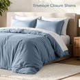 thumbnail image 6 of Bare Home Luxury Duvet Cover and Sham Set - Premium 1800 Collection - Ultra-Soft - Twin/Twin-XL, Dusty Blue, 2-Pieces, 6 of 10