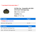 thumbnail image 2 of Oil Filler Cap - Compatible with 2005 - 2015 Ford F-250 Super Duty 2006 2007 2008 2009 2010 2011 2012 2013 2014, 2 of 2