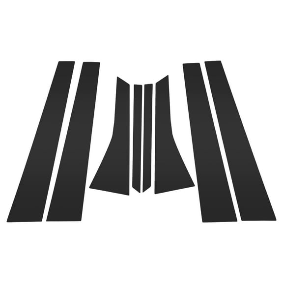 8 Pcs Front Rear Left Right Car Door Pillar Window Trim for Buick Lacrosse 2004-2009 Anti Scratch Sticker Pillar Posts Door Outer Exterior Cover Black