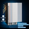 thumbnail image 2 of Resenkos Compact Refrigerator with Adjustable Thermostat and Stainless Steel Door-Silver, Compact Refrigerator Mini Fridge for Dorm/Bedroom/Office/Apartment, Food Storage or Drink Beer, 2 of 10