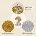 thumbnail image 4 of Goleeg Gold Number 2 Candle with Crystal Decorations, Glitter Silver Edge Cake Topper, Decorative Number Candle for Cake Celebration, 4 of 6