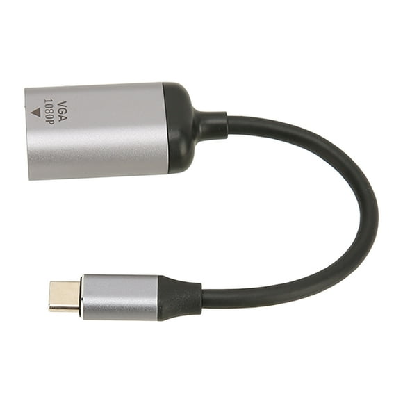 Type C To VGA Adapter, Stable Transmission USB C To VGA Adapter 60Hz Aluminium Alloy 1920x1200 for Laptop