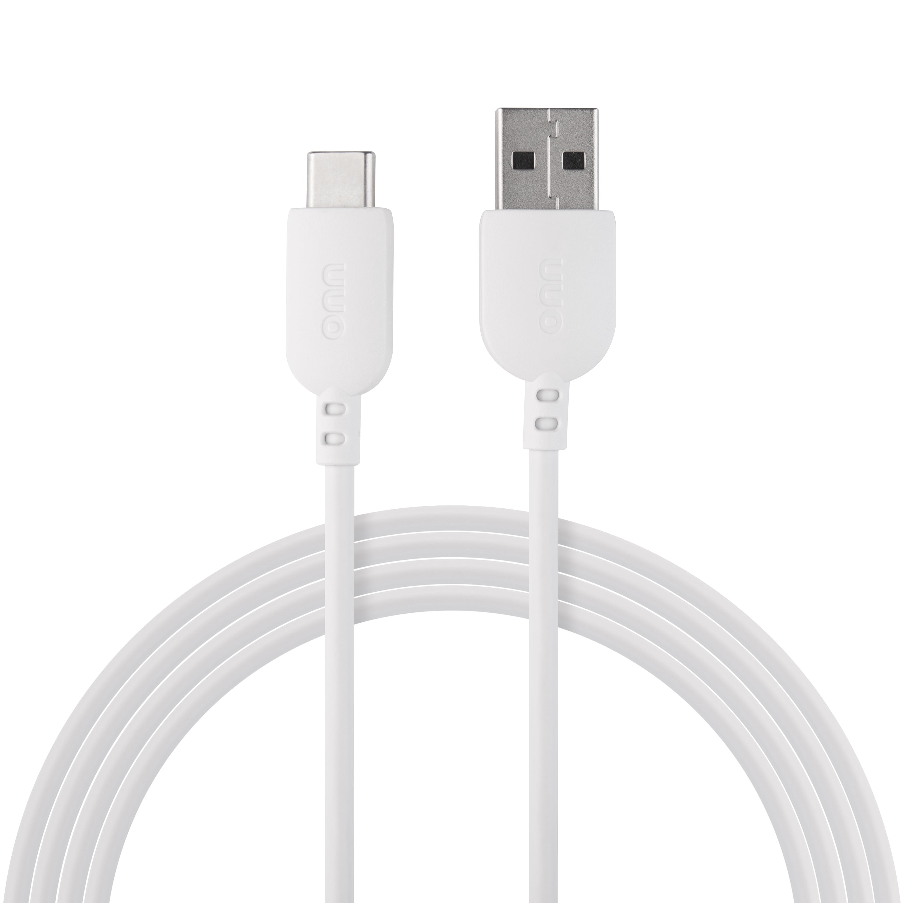 onn USB-C to USB-A Charging Cable, 6 ft, USB-IF Certified, for iPhone 15/16/17 and Galaxy Devices, White
