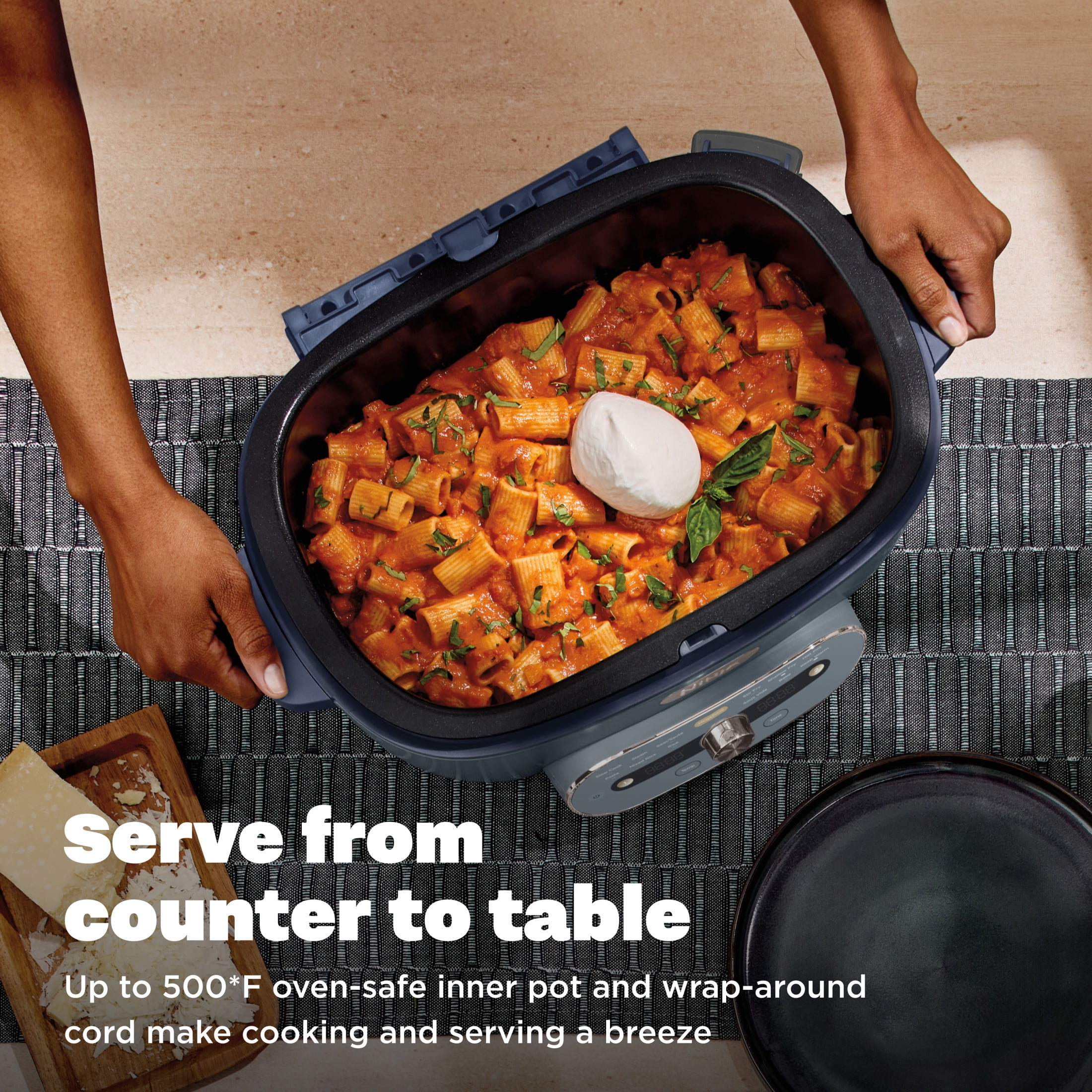 Ninja MultiPot XL 12-in-1 Multicooker with DualZone Technology, Cook 2 Meals At Once, Feeds 8, Slow Cook, Sear, Bake, Rice, Pasta, Hot Pot, 1500W, Vista Green MZ1001GN7