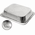 thumbnail image 2 of Wholesale: Disposable 9 x 13 Aluminum Foil Pans Only Half Size Deep Steam Table Bakeware - Cookware Perfect for Baking Cakes, Bread, Meatloaf, Lasagna:100CT, 2 of 4