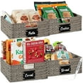 thumbnail image 2 of Best Choice Products Set of 4 13in Woven Water Hyacinth Pantry Baskets w/ Chalkboard Label, Chalk Marker - Gray, 2 of 8
