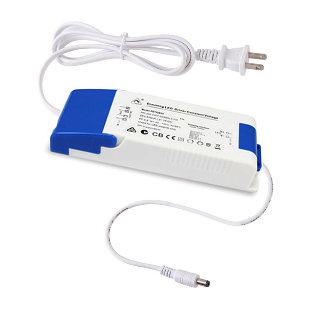 12V 20W Power Supply, Triac Dimmable Constant Voltage LED Driver, 110V AC to 12V DC Transformer Compatible with Standard Wall Dimmers for Under Cabinet LED Strip Lights