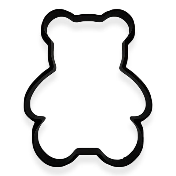 Teddy Bear Cookie Cutter with Easy Push Design (4 inch)