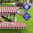 thumbnail image 5 of Sorfey Rectangle Fitted Picnic Table Cover with Bench Covers, Burgundy 30" x 96", 5 of 6