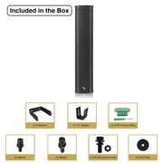 Sound Town High-Power 900W Passive Column Line Array Speaker with 4x5-Inch Woofers, Dual Compression Drivers, Birch Plywood, Wall Mount for Installations, Conference, Black (CARPO-P6B)