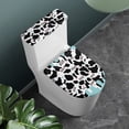 thumbnail image 2 of HELLHERO Toilet Seat Cover Soft & Non-Slip Toilet Top Cover Stays in Place 2 Pack Cow Stripe Pattern, 2 of 8