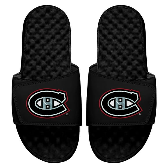 Men's ISlide Black Montreal Canadiens Ice Clipping Mask Slide Sandals