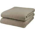 thumbnail image 2 of Biddeford Heated Electric Blanket, Comfort Tan Fleece Cordless Queen, 2 of 3