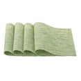 thumbnail image 2 of Placemats Vinyl Woven Place Mats for Kitchen Table Indoor/Outdoor Washable Wipeable Dining Green Placemats Set Of 4Pc 12X18 Inch, Western Placemat Textilene Placemat Insulation Pad 4Pcs Hilingoto, 2 of 9