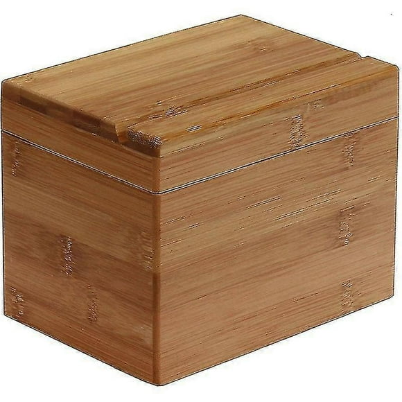Bamboo Recipe Box For Organizing And Storing Recipes In The Kitchen-XinHan