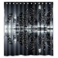 thumbnail image 1 of ABPHQTO Skyline de Nueva York Blanco y negro Cortina de ducha Cortina de ducha impermeable 160x180 cm, 1 of 2
