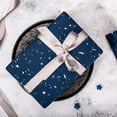 thumbnail image 2 of Navy Blue Wrapping Paper Roll - 17Inch x 16.5Feet - Masculine Black Gold Shiny Flakes on Matte Dark Navy Blue Heavy w/Silky Touch for Father's Day, Birthday, Holiday, Christmas, 2 of 4