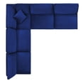 thumbnail image 3 of Modway Commix Down Filled Overstuffed Performance Velvet 5-Piece Sectional Sofa in Navy, 3 of 10