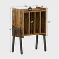 thumbnail image 3 of Record Player Stand with Vinyl Storage - Rustic End Table for Living Room, 3 of 7