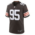 thumbnail image 2 of Men's # Myles Garrett  Brown Cleveland Browns Team Game Jersey,5XL, 2 of 6
