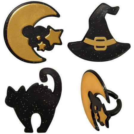 Witching Hour Halloween Birthday Cupcake Rings, 12ct