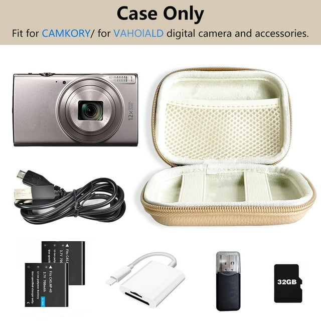 Cqxid Storage Case Under $10 Digital Camera Case Compatible With CAMKORY/for PIXPRO/for /for VAHOIALD/for 285 HS Small Travel Cameras Storage Holder For Accessories SD Card