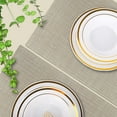 thumbnail image 4 of Placemats Set of 4 for Dining Coffee Table Scratch Heat Stain Resistant Anti Skid Kitchen Decor Washable Wipeable Indoor Outdoor Durable Tablemats Vinyl PVC 18x12 Inches - Beige, 4 of 7