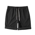 thumbnail image 4 of Krdevn Boys Solid Color Corduroy Shorts, Relax Fit Mid Thigh No Rear Pocket Daily Summer Bottoms,Black, 4 of 6