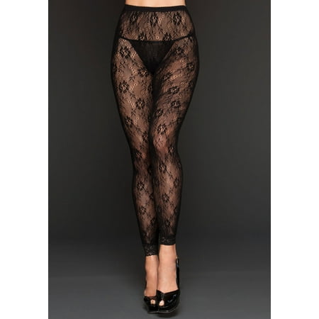tights footless lace floral summer