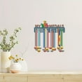 thumbnail image 6 of 1 Set My Medals Holder Hanger Medals Display Rack Double Sided Printing Colorful Metal Iron Shelf Plaques Hangers Organizer Medal Frame Wall Mounted with 12 Hooks for Award Ribbon 15.7 x 6Inch, 6 of 7