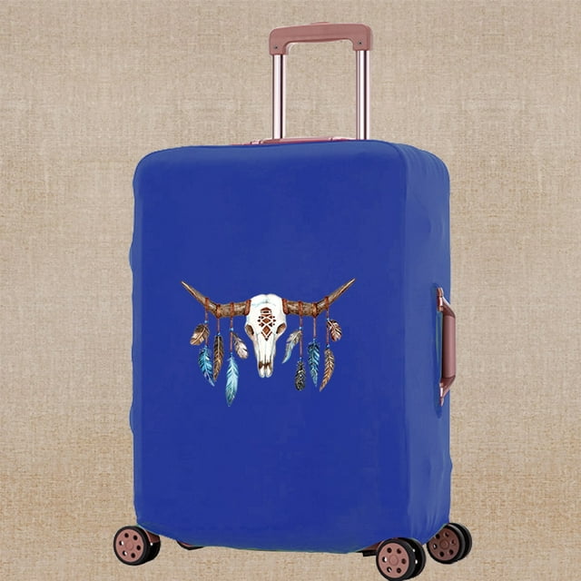Luggage Cover Unisex Travel Scratch Resistant Accessory Suitcase Covers Apply To 18-32 Inch Color Print Trolley Protective Case 8Color002 S (18-21inch)
