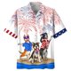 thumbnail image 3 of Camisetas estampadas en 3D con la bandera de EE. UU. a la moda para hombres, ropa divertida con estampado de perro y animal, camisetas hawaianas de manga corta para playa, vacaciones, Y2k, 3 of 5