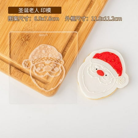 

DabuLiu Christmas Cookie Mold Christmas Snowman Santa Cut Mold Elk Bell Fondant Biscuit Mould Embossing Mould Christmas Baking Tools