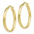 thumbnail image 2 of Leslie's Real 10kt Yellow Gold Gold Polished Hoop Earrings; for Adults and Teens; for Women and Men, 2 of 3