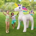 thumbnail image 3 of Play Day Large Unicorn Character Inflatable Sprinkler Pool Game, Ages 3 & up, Unisex, 3 of 5