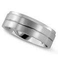 thumbnail image 6 of SuperJeweler 8 MM Brushed Finish Men's Titanium Ring Wedding Band for Men, 6 of 6